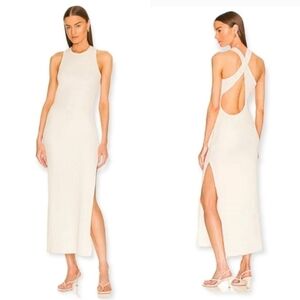 Revolve WEEKEND Stories Marishka Rib Midi Dress In White Size Large